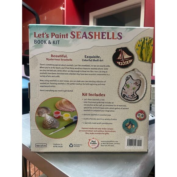 Let’s Paint Seashells Book & Kit – New & Unopened Craft Set - Picture 5 of 5